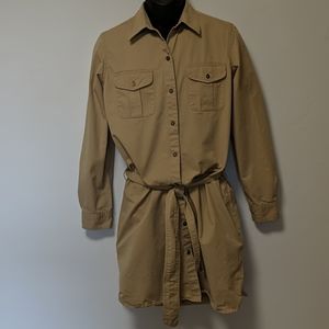 Vintage Lauren Ralph Lauren Denim Khaki ShirtDress